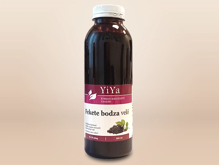 YiYa Fekete bodza velő - antioxidáns antocianinokban bővelkedő "szupergyümölcs" / üveg (10-16 adag, 500 ml)