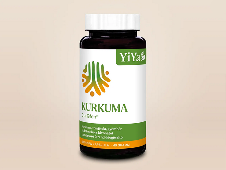 YiYa Kurkuma CurQfen® - a legújabb generációs kurkuma kivonat, kiemelkedő felszívódással 60 kps