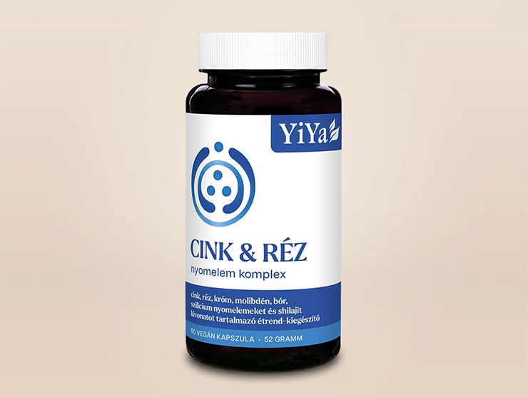 YiYa Cink & Réz nyomelem komplex – alapvető nyomelemek, kiválóan felszivódó formában!