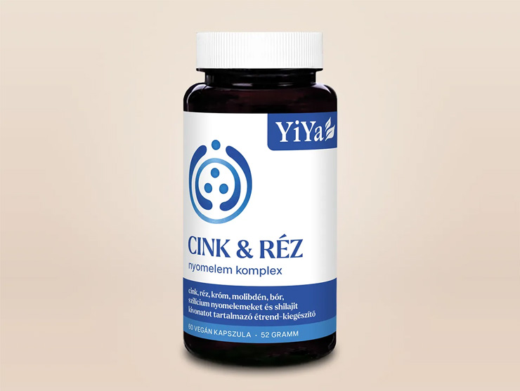 YiYa Cink & Réz nyomelem komplex – alapvető nyomelemek, kiválóan felszivódó formában!