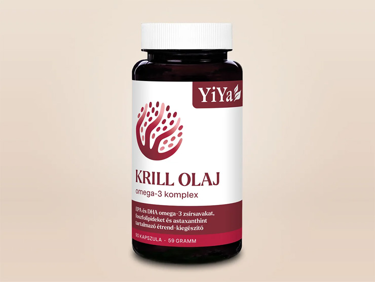 YiYa Krill olaj omega-3 komplex 90 kps- Az omega-3 zsírsavak védik a szív, az ízületek és a szem egészségét. Támogatja az agy hatékony működését!