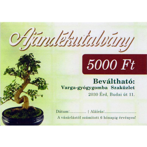 Ajándékutalvány 5000 FT