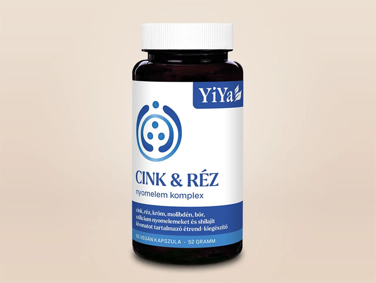 YiYa Cink & Réz nyomelem komplex – alapvető nyomelemek, kiválóan felszivódó formában!